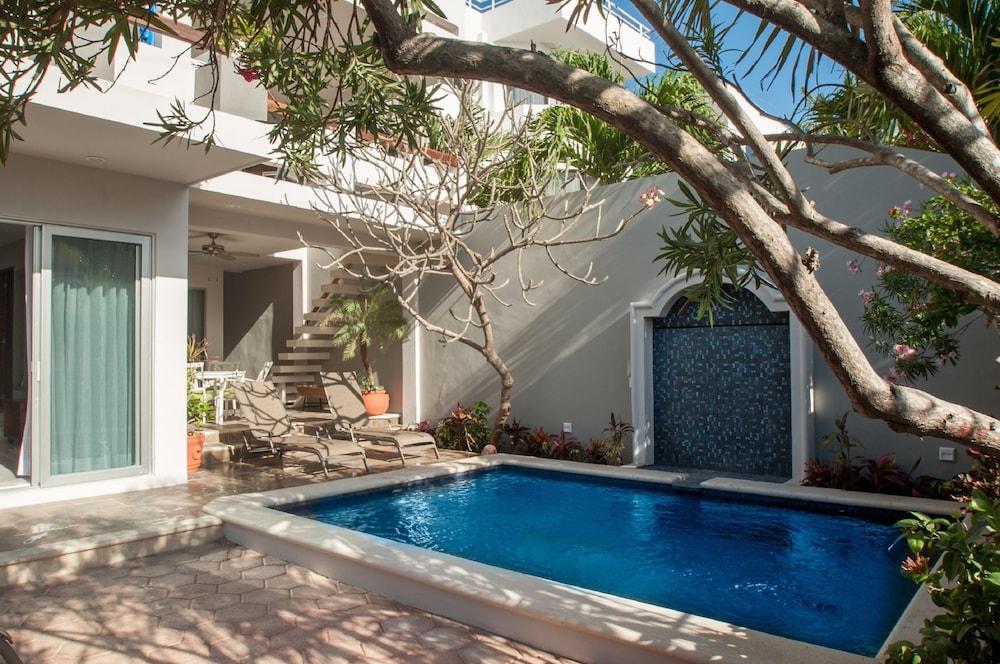 プエルト・モレロス Casa Agua Azulヴィラ エクステリア 写真